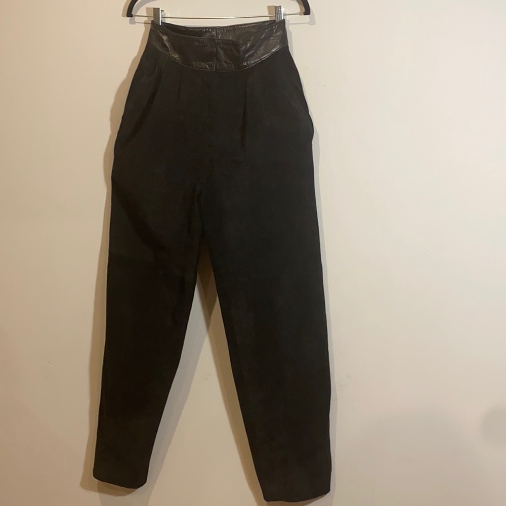 Vintage Akris Maxima Suede & Leather Party Pants - Picture 2 of 9